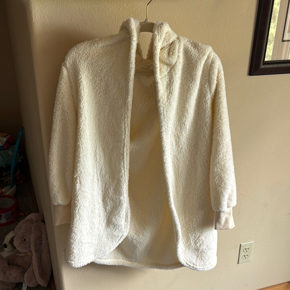 Women's Cozy White Fleece Jacket